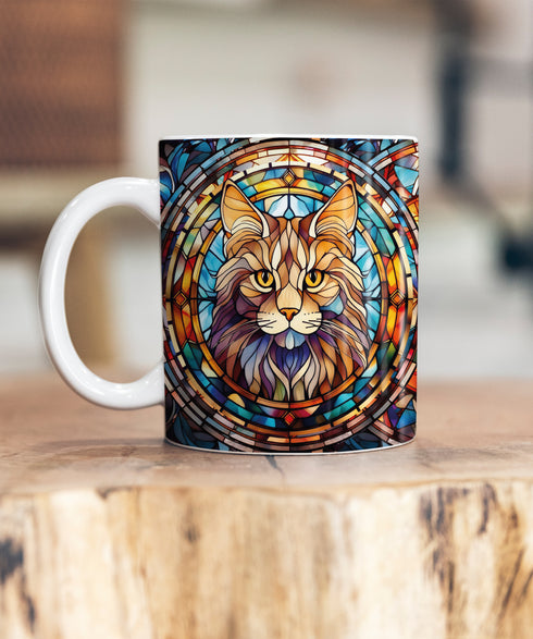 Cat Maine Coon Suncatcher Artwork Ceramic Mug
